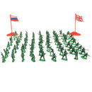 200 Pieces 2cm Realistically Battlefield Plastic Toy Soldier Figures Army Men Model Accessories - Army Green