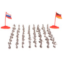 200pcs/lots 2cm Army Men Toy Soldiers Action Figures for Army Sand Scene Battlefield Model Playset - Beige
