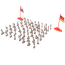 200pcs/lots 2cm Army Men Toy Soldiers Action Figures for Army Sand Scene Battlefield Model Playset - Beige