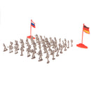 200pcs/lots 2cm Army Men Toy Soldiers Action Figures for Army Sand Scene Battlefield Model Playset - Beige
