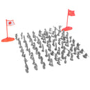 200 Pieces 2cm Realistically Battlefield Plastic Toy Soldier Figures Army Men Model Accessories - Grey