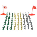 200 Pieces 2cm Realistically Battlefield Plastic Toy Soldier Figures Army Men Model Accessories - Mixed Color