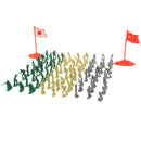 200 Pieces 2cm Realistically Battlefield Plastic Toy Soldier Figures Army Men Model Accessories - Mixed Color