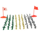 200 Pieces 2cm Realistically Battlefield Plastic Toy Soldier Figures Army Men Model Accessories - Mixed Color