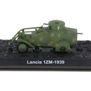 1/72 Scale Italian Armoured Car Lancia 1ZM Model, World War I & II Army Fighting Vehicle Toy Collectibles