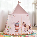116x11x123cm Foldable Pop Up India Teepee Castle Tent Ball Pit Play Indoor & Outdoor Playhouse Toy Â–Horse