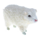 Realistic Cute Faux Fur Animal Model Figures DIY Home Decor Crafts Collection Toy - Standing Sheep