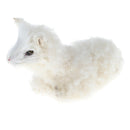 Realistic Cute Faux Fur Animal Model Figures DIY Home Decor Crafts Collection Toy - Lying Sheep