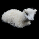 Realistic Cute Faux Fur Animal Model Figures DIY Home Decor Crafts Collection Toy - Lying Sheep