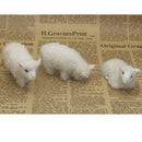 Realistic Cute Faux Fur Animal Model Figures DIY Home Decor Crafts Collection Toy - Lying Sheep