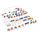 56 pieces Kids Block Street Traffic Signs Kid Children's Educational Toy for Traffic Knowledge Learning Car & Train Scenery Playset Gift