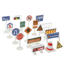 18 pieces Kids Block Street Traffic Signs Kid Children's Educational Toy for Traffic Knowledge Learning Car & Train Scenery Playset Gift