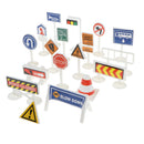 18 pieces Kids Block Street Traffic Signs Kid Children's Educational Toy for Traffic Knowledge Learning Car & Train Scenery Playset Gift