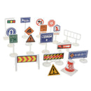 18 pieces Kids Block Street Traffic Signs Kid Children's Educational Toy for Traffic Knowledge Learning Car & Train Playset Gift