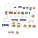 Children's Educational Toys Plastic Traffic Parking Road Street Safety Sign