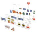 Children's Educational Toys Plastic Traffic Parking Road Street Safety Sign