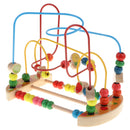 Wooden Around Beads Maze Roller Coaster Educational Toys for Toddler Kids Baby, Colors Shapes Puzzle Counting Games Gifts - Fruits