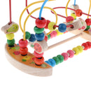 Wooden Around Beads Maze Roller Coaster Educational Toys for Toddler Kids Baby, Colors Shapes Puzzle Counting Games Gifts - Fruits