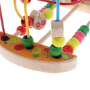 Wooden Around Beads Maze Roller Coaster Educational Toys for Toddler Kids Baby, Colors Shapes Puzzle Counting Games Gifts - Fruits