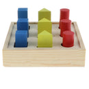 Wooden Geometry Ladder Block - Educational Materials Baby Early Learning Toys Color & Shapes Puzzle Gift