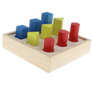 Wooden Geometry Ladder Block - Educational Materials Baby Early Learning Toys Color & Shapes Puzzle Gift