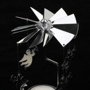 Metal Silver Angel Rotating Candle Holder Rotating Tea Light Candle Holder