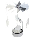 Silver Reindeer Rotating Candle Holder Rotating Tea Light Candle Holder