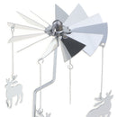 Silver Reindeer Rotating Candle Holder Rotating Tea Light Candle Holder