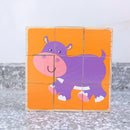 Chunky Wooden Puzzle Giraffe ,Elephant, Lion, Tiger, Hippo, Zebra for Kids