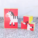 Chunky Wooden Puzzle Giraffe ,Elephant, Lion, Tiger, Hippo, Zebra for Kids
