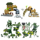 300 Pieces of Plastic Army Men Action Figures, Military Soldier Playset with Tank, Airplane and Artillery, Boys Toy Gift