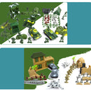 300 Pieces of Plastic Army Men Action Figures, Military Soldier Playset with Tank, Airplane and Artillery, Boys Toy Gift