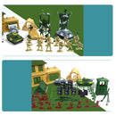 300 Pieces of Plastic Army Men Action Figures, Military Soldier Playset with Tank, Airplane and Artillery, Boys Toy Gift