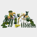300 Pieces of Plastic Army Men Action Figures, Military Soldier Playset with Tank, Airplane and Artillery, Boys Toy Gift