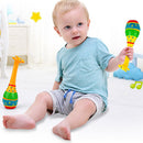 Orange Giraffe Sand Hammer Maraca Percussion Instrument Toy For Baby Toddler