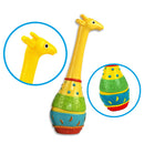 Yellow Giraffe Sand Hammer Maraca Percussion Instrument Toy For Baby Toddler