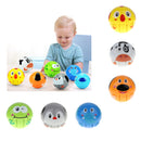 Cute Inertia Nodding Tumbler Animal Doll Wiggle & Crawl Rustling Ball Toy Ring Bell Crawling Early Educational - frog