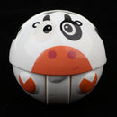 Cute Inertia Nodding Tumbler Animal Doll Wiggle & Crawl Rustling Ball Toy Ring Bell Crawling Early Educational - cow