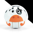 Cute Inertia Nodding Tumbler Animal Doll Wiggle & Crawl Rustling Ball Toy Ring Bell Crawling Early Educational - cow