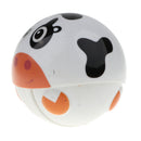 Cute Inertia Nodding Tumbler Animal Doll Wiggle & Crawl Rustling Ball Toy Ring Bell Crawling Early Educational - cow