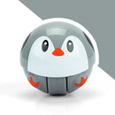 Cute Inertia Nodding Tumbler Animal Doll Wiggle & Crawl Rustling Ball Toy Ring Bell Crawling Early Educational - penguin