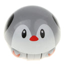 Cute Inertia Nodding Tumbler Animal Doll Wiggle & Crawl Rustling Ball Toy Ring Bell Crawling Early Educational - penguin