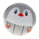 Cute Inertia Nodding Tumbler Animal Doll Wiggle & Crawl Rustling Ball Toy Ring Bell Crawling Early Educational - penguin