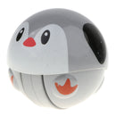 Cute Inertia Nodding Tumbler Animal Doll Wiggle & Crawl Rustling Ball Toy Ring Bell Crawling Early Educational - penguin