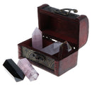 Box Of 5 pieces Crystal Obsidian Quartz Amethyst for Energy Health Cultivation Rock & Mineral Collection Specimens Geology Science Kit Earth Toy