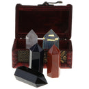 Box Of 5 pieces Crystal Obsidian Quartz Amethyst for Energy Health Cultivation Rock & Mineral Collection Specimens Geology Science Kit Earth Toy
