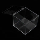 3x3x3.5cm Transparent Dustproof Display Case with Balck Base For Rock & Mineral Collection