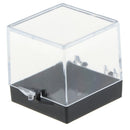3x3x3.5cm Transparent Dustproof Display Case with Balck Base For Rock & Mineral Collection