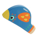 Creative Coloured Drawing Blue Bird Whistle Wooden Musical Toy for Kid
