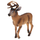 6.9 Inch Plastic White-tailed Deer Wild Animal Figurine Toy for Kids Toddlers, Kids Birthday Christmas Gift Home Desk Decor